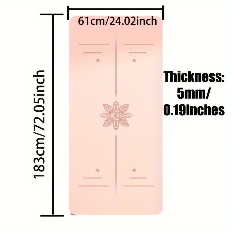1 Piece TPE Non-slip Yoga Pilates Training Mat, Home Fitness Accessories, Yoga Mat