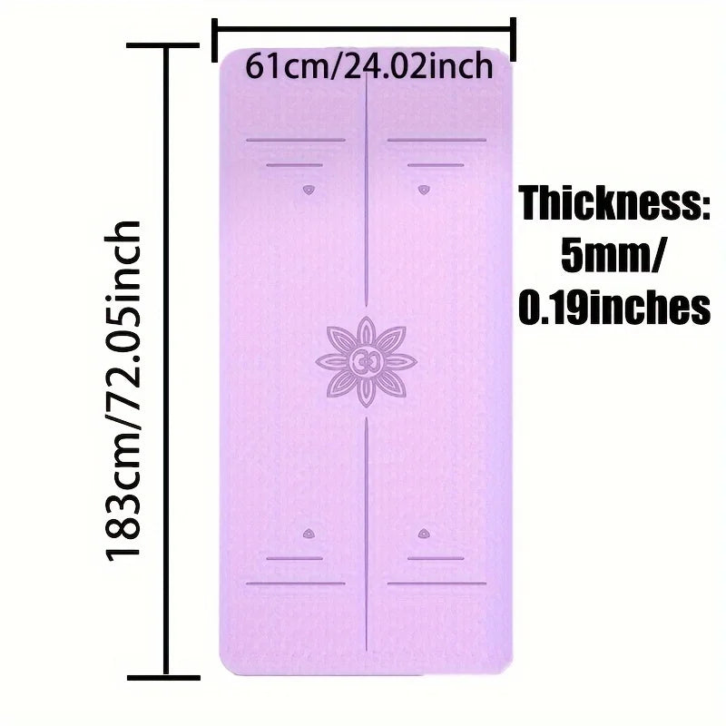 1 Piece TPE Non-slip Yoga Pilates Training Mat, Home Fitness Accessories, Yoga Mat