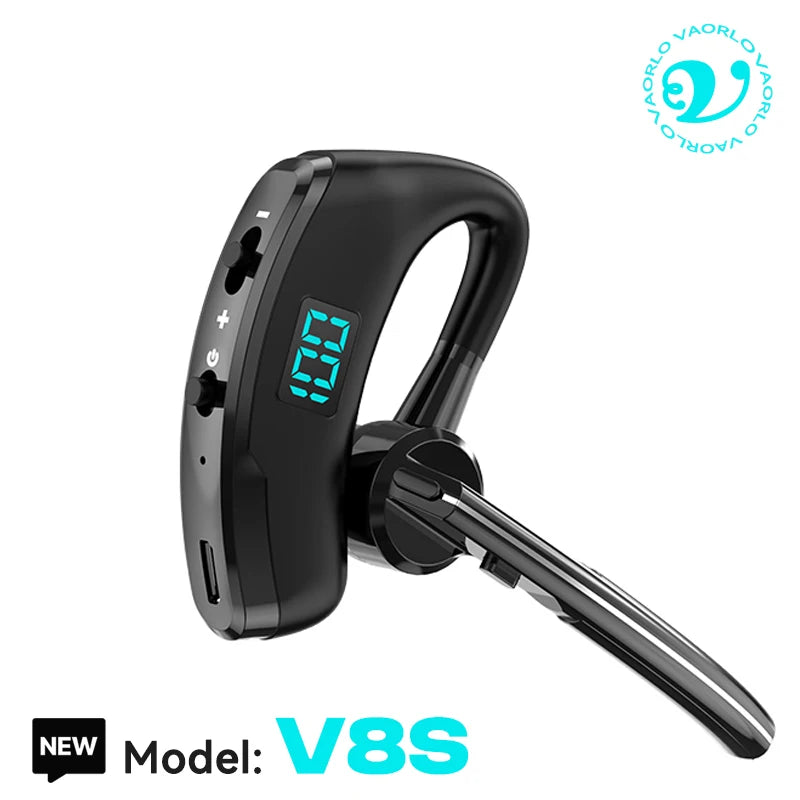 Bluetooth Business Earphones Talk/Music Time 20/30 Hours LED Digital Display With MlC Noice Cancelling Wireless Headset