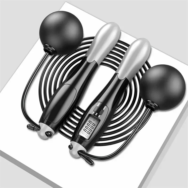 Counting Jump Rope ball Steel PVC Skipping Rope Exercise Adjustable Cordless jump rope Fitness gym Training Home Sport Equipment