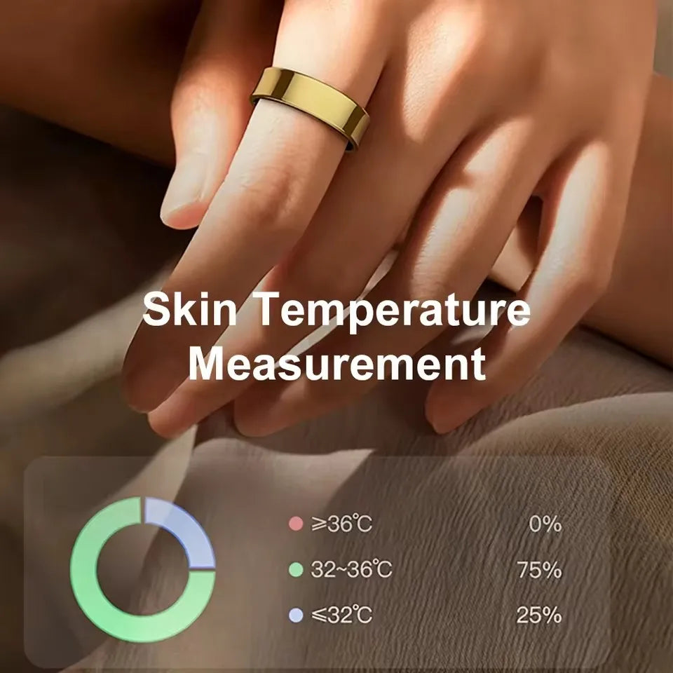 Smart Wellness Ring – Track Sleep, Heart & Sports in Style, IP68 Waterproof