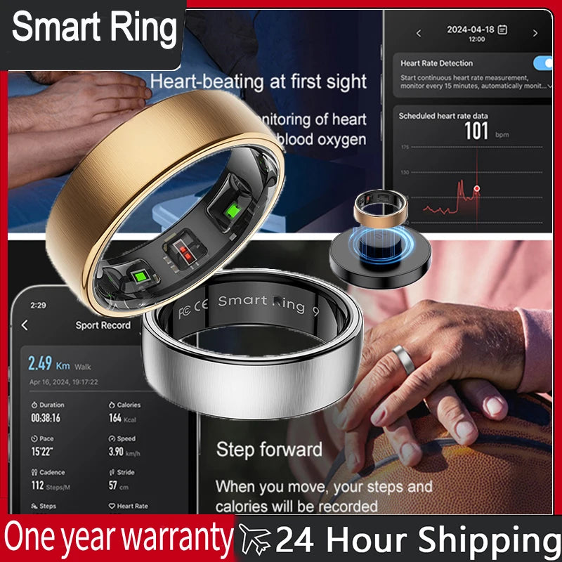 Smart Ring 2025 NEW R10 Smart Ring with Gesture Control 5ATM Waterproof Health Tracker Health Ring Smart Monitor q ring smart