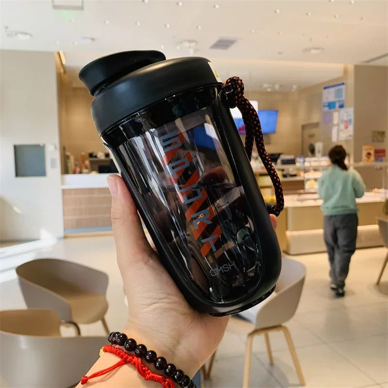 600ML Blender Shaker Bottle with Plastic Whisk Ball BPA Free Plastic Protein Shakes Leakproof for Powder Workout Gym Sport