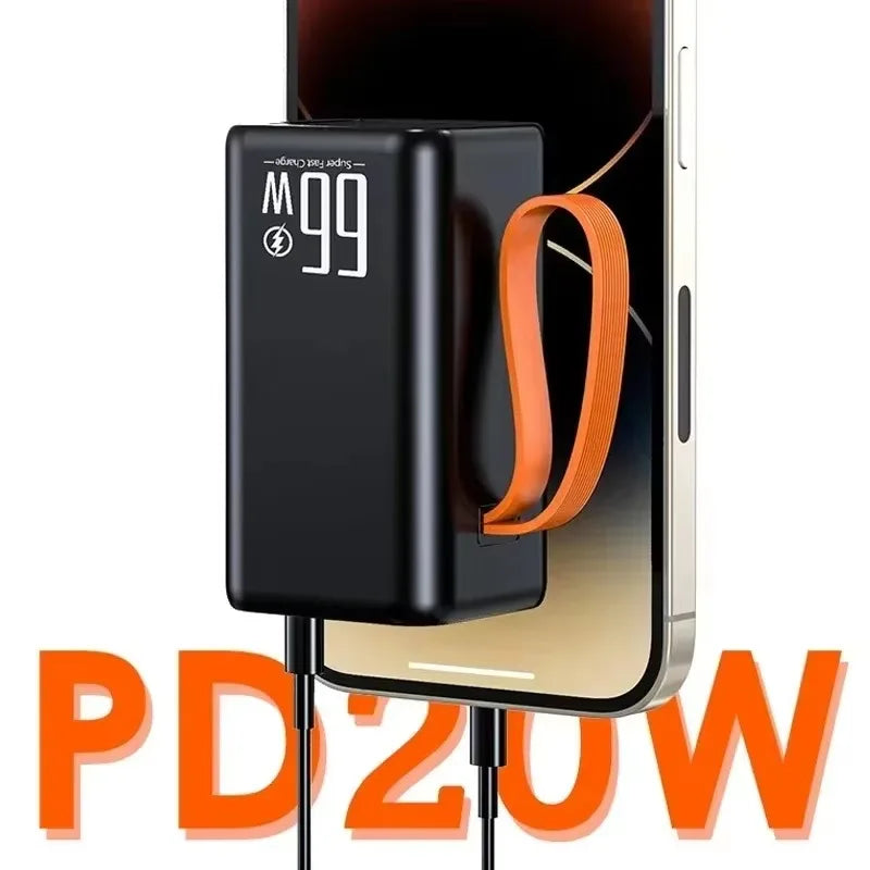 20000mAh Mini Power Bank 66W Fast Charging Power Bank Two-Way Portable External Battery Charger for IPhone Xiaomi Huawei Xiaomi