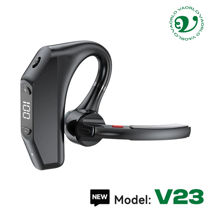 Bluetooth Business Earphones Talk/Music Time 20/30 Hours LED Digital Display With MlC Noice Cancelling Wireless Headset
