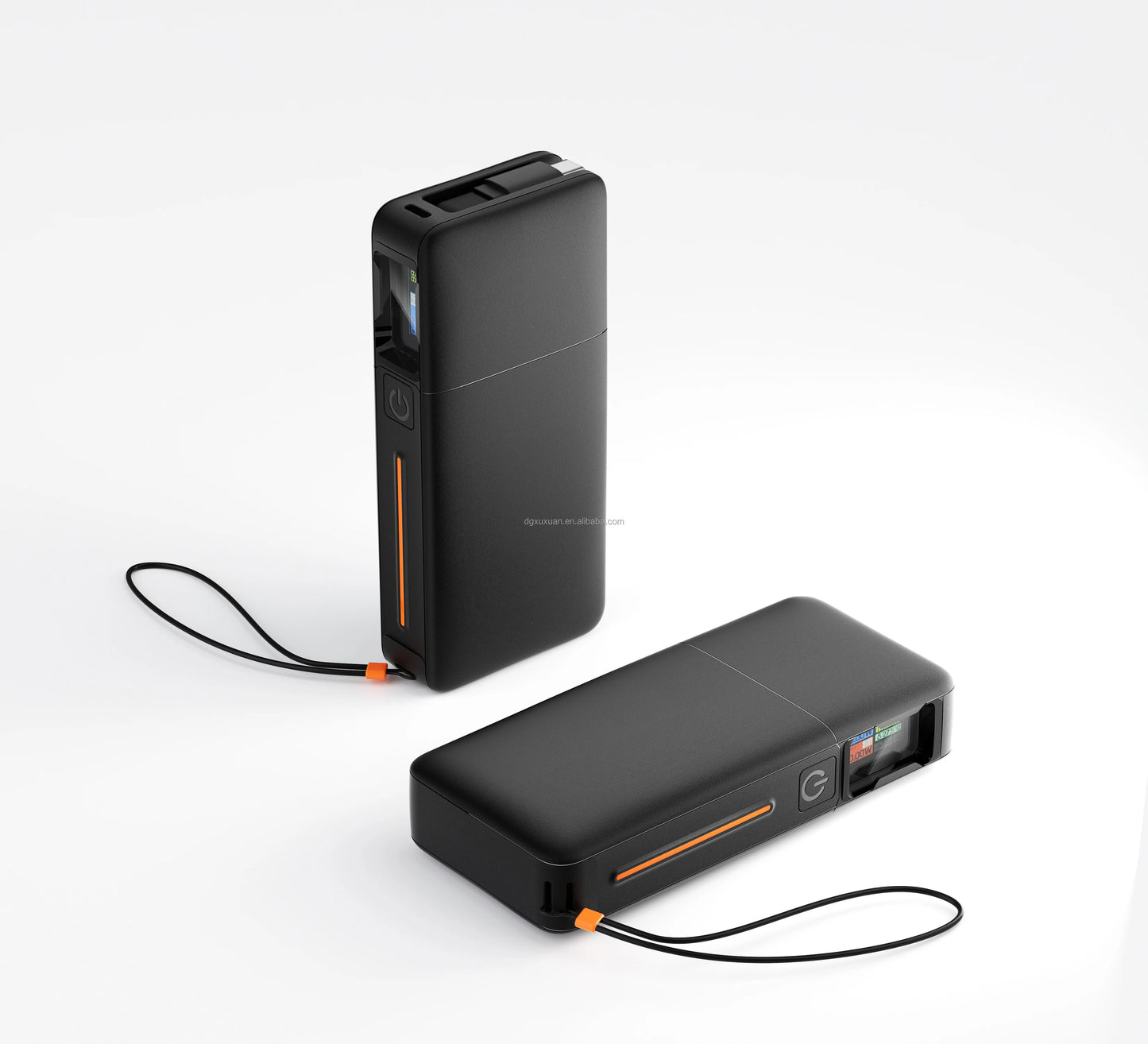Top Selling 45W Portable Fast Chargeing Power Bank TFT Display/comes with a Retractable Cable  10000mah for iphone