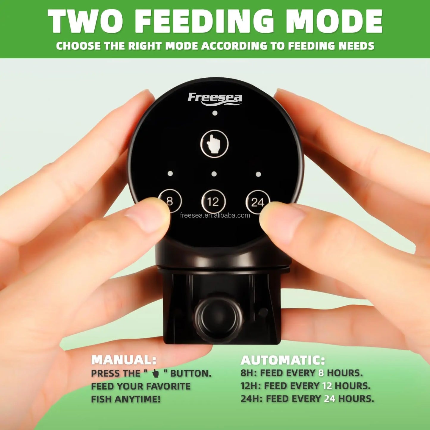 FREESEA Automatic Fish Feeder with Accessories Set for Timer Aquarium Vacation Food Dispenser