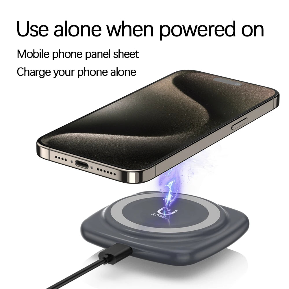 2025 Magnetic Mini Cube Wireless Charging Dock New Trending Products 3 in 1 15W Fast Wireless Charger for iPhone Watch Earbuds
