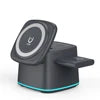 2025 Magnetic Mini Cube Wireless Charging Dock New Trending Products 3 in 1 15W Fast Wireless Charger for iPhone Watch Earbuds