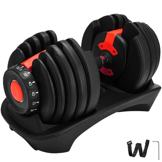 VEVOR 24Kg/52.5LBS Dumbbells Adjustable 5-52.5LBS Fitness Workouts Dumbbells Set Sports Fitness Equipment for Exercise Health