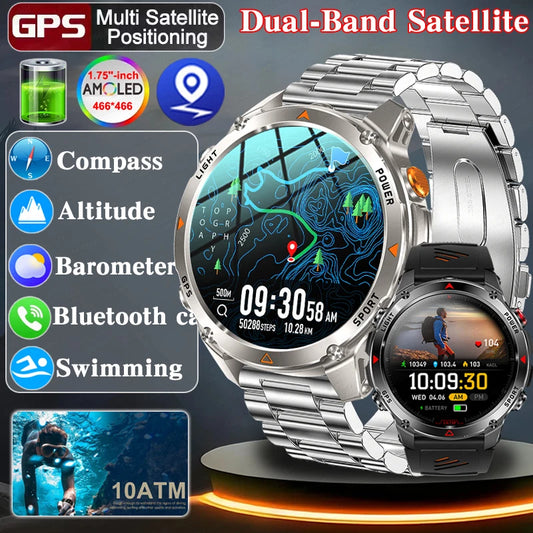 2025 New For HUAWEI IOS T-Rex 3 GPS Smart Watch 10 ATM Waterproof Built-in Dual-band GNSS Compass Military Sport Smartwatch Men