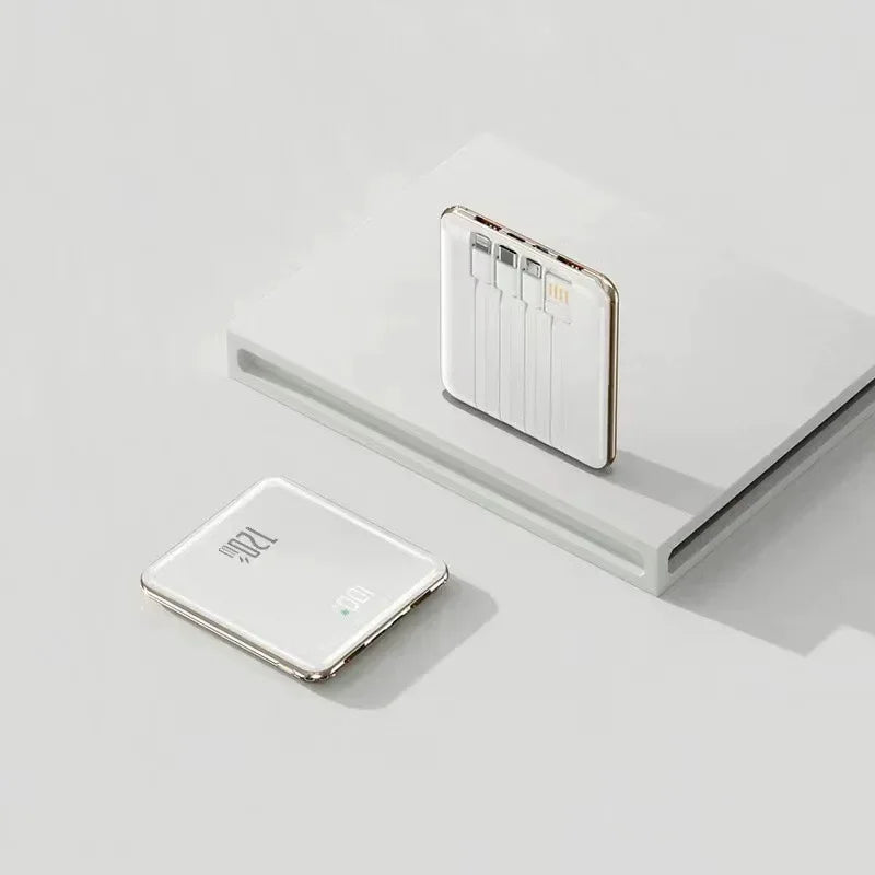 2025 New Power Bank20000mAh Ultra-thin, Compact, Portable, with Built-in Cable , Large Capacity, Super Fast Charging PowerBank