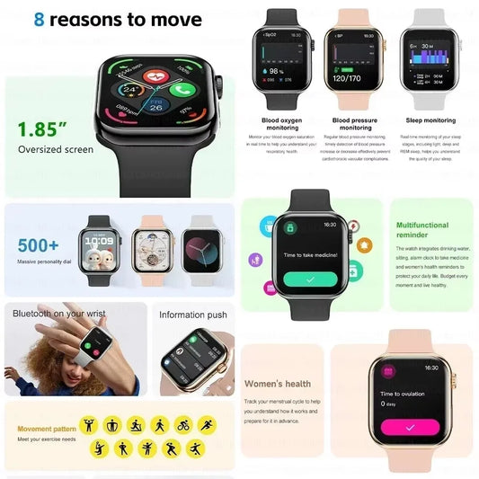 2025 Series 10 Watch 10 GPS Smart Watch Memory Music Video Bluetooth Call Heart Rate Waterproof NFC Smartwatch For Apple Android
