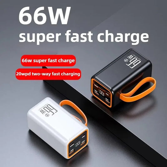 20000mAh Mini Power Bank 66W Fast Charging Power Bank Two-Way Portable External Battery Charger for IPhone Xiaomi Huawei Xiaomi
